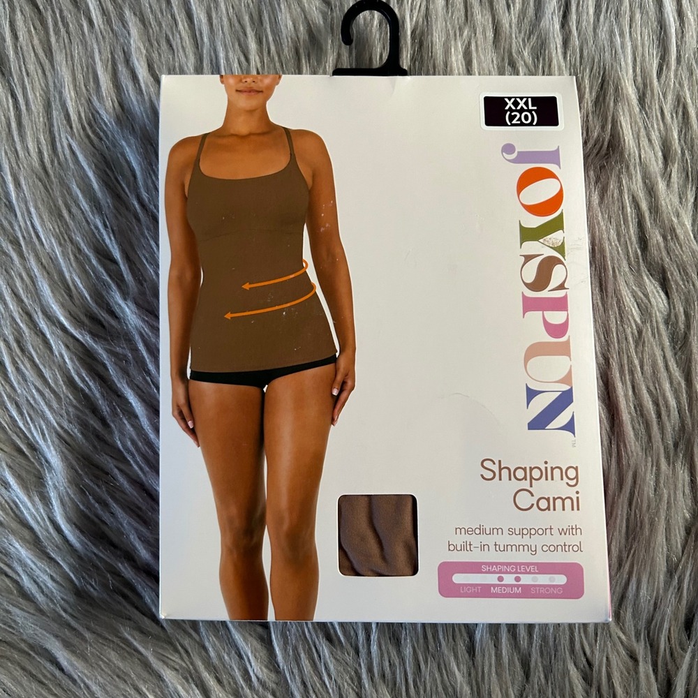 Joyspun Shaping Cami Women's Size XXL (20) Brown Shapewear Shaping Tank Top